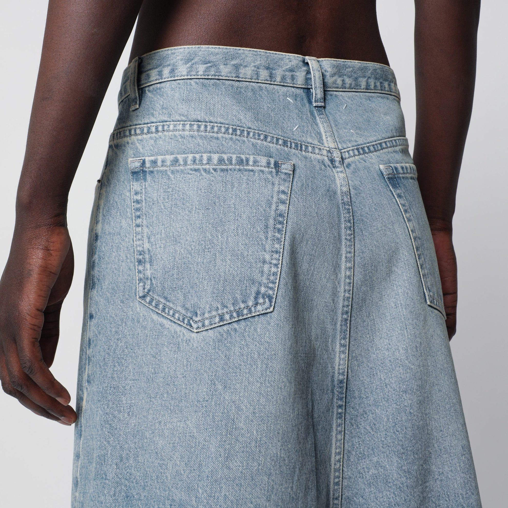 Maison Margiela o1d2blof0526 Denim Bermuda Shorts in Light Blue Size US 30 / EU 46 - 5 Thumbnail