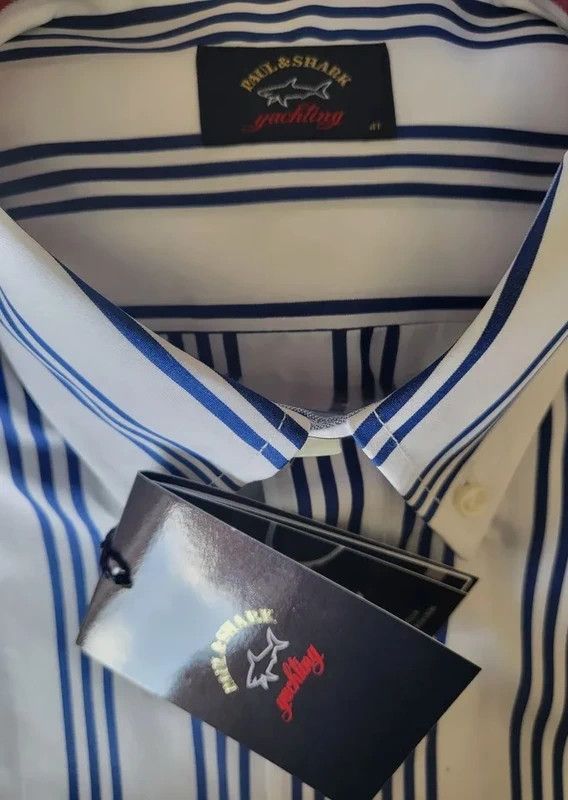 Paul & Shark RRP330€ PAUL&SHARK sz L SHIRTS STRIPED LONG SLEEVES NEW Size US L / EU 52-54 / 3 - 3 Thumbnail
