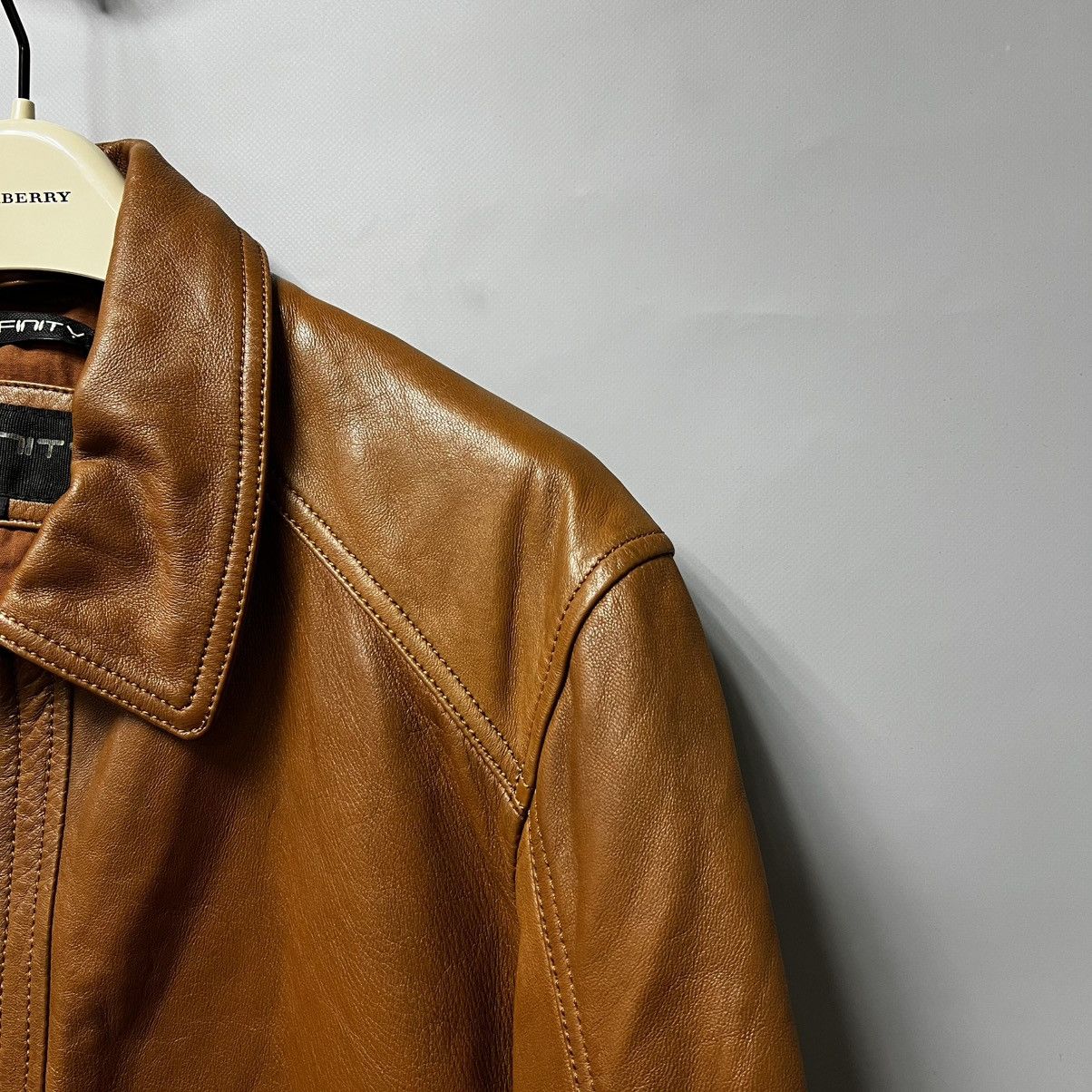 Vintage Leather Jacket Men Infinity Brown Bomber Nappa Leather Size US L / EU 52-54 / 3 - 5 Thumbnail