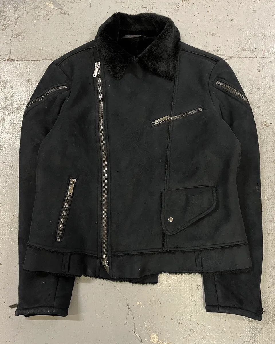Emporio Armani AW2002 Emporio Armani Tornado Zip Dark Suede Leather Jacket Size US M / EU 48-50 / 2 - 4 Thumbnail