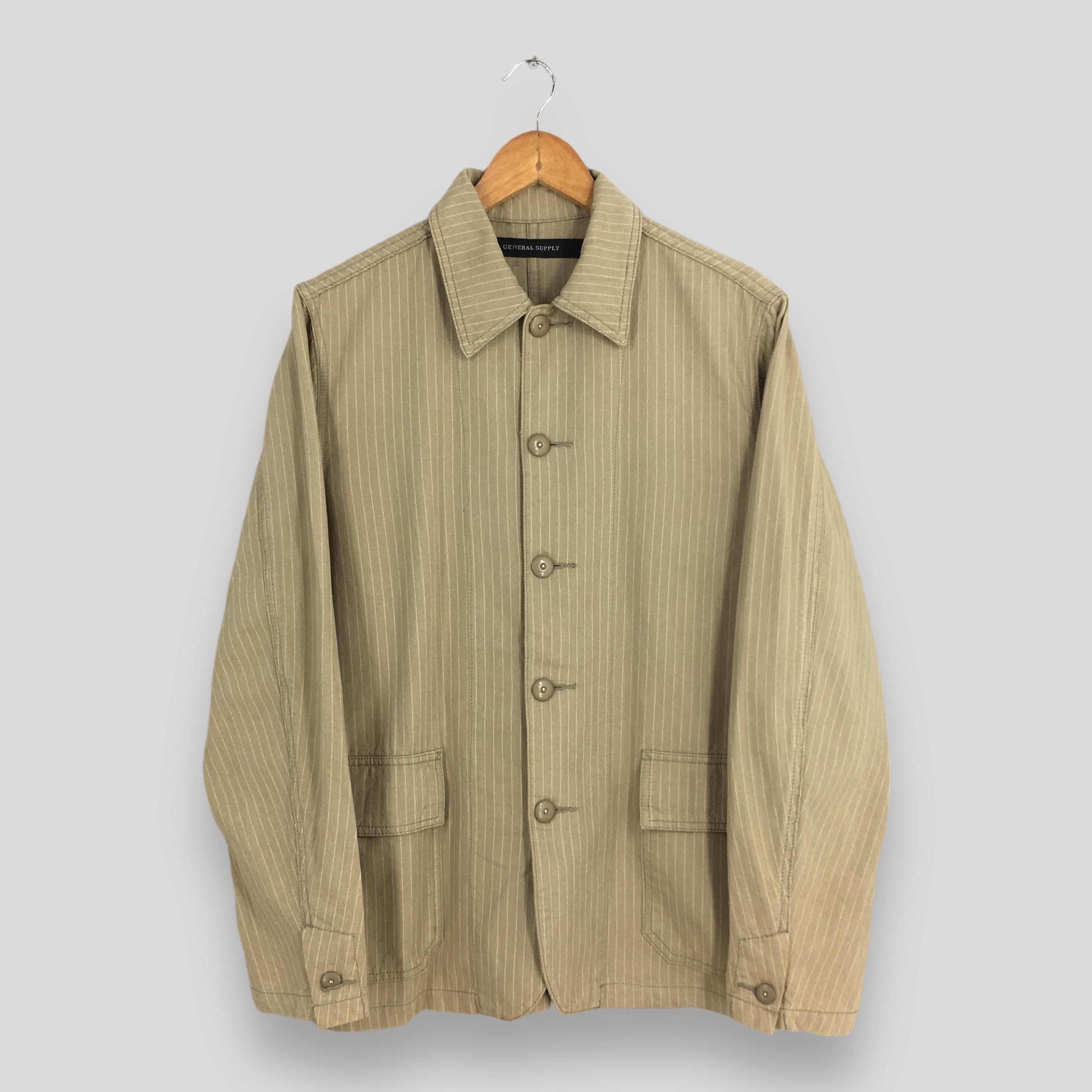 Japanese Brand Vintage 90's Ships Japan Beige Workers Jacket Medium Size US M / EU 48-50 / 2 - 1 Thumbnail