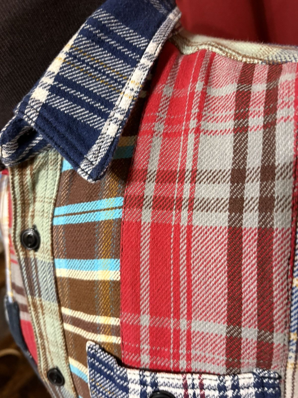 Other Freak’s Store Patchwork Shirt Y2k Plaid Size US L / EU 52-54 / 3 - 3 Thumbnail