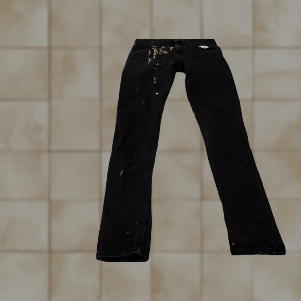 Levi's Levis 512 Jeans Mens 32x34 Black Slim Tapered Waterless Paint Splatter Jeans Pants Size US 32 / EU 48 - 1 Thumbnail