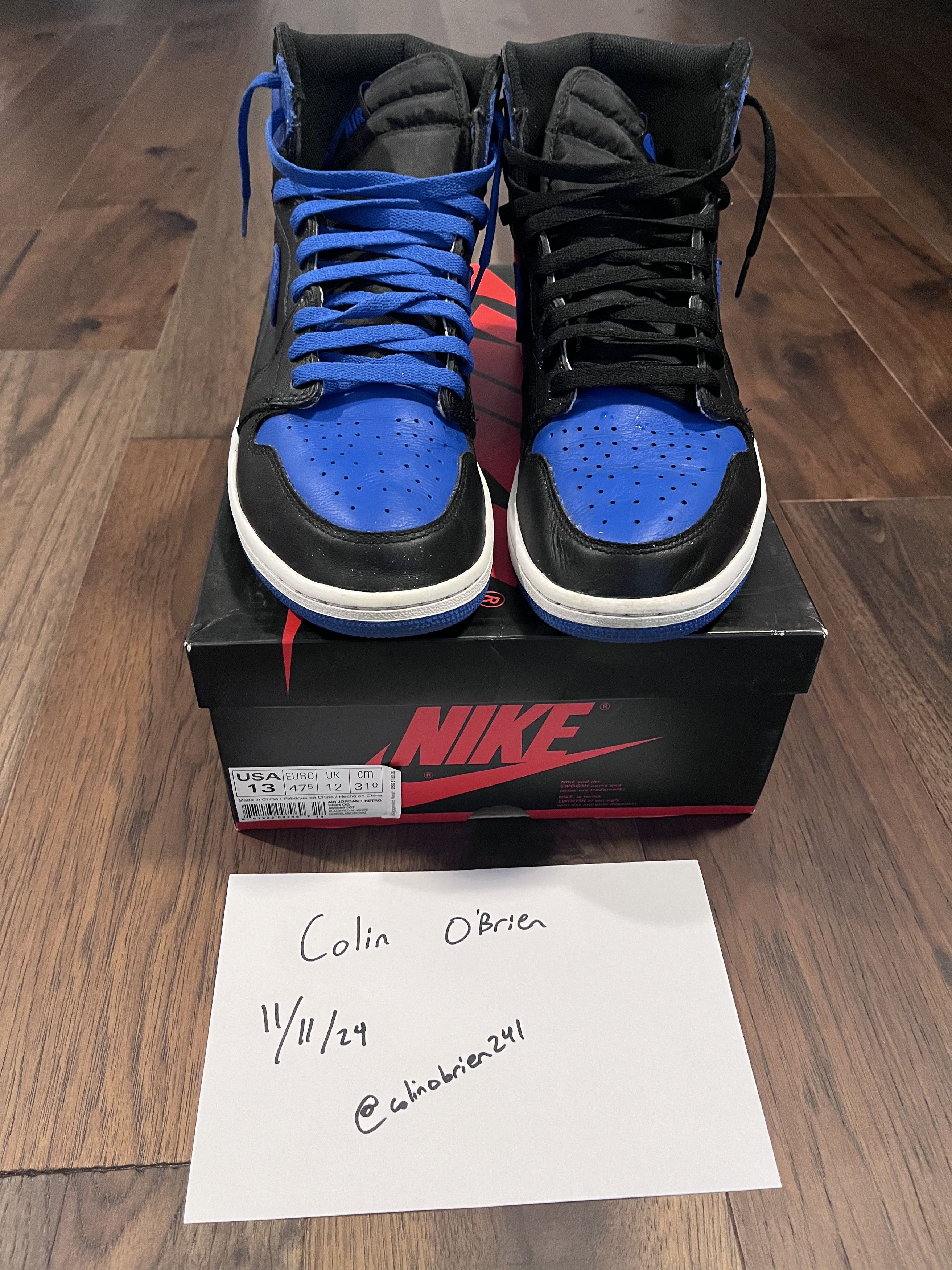 Nike Jordan 1 Royal (2017) Size US 13 / EU 46 - 2 Thumbnail