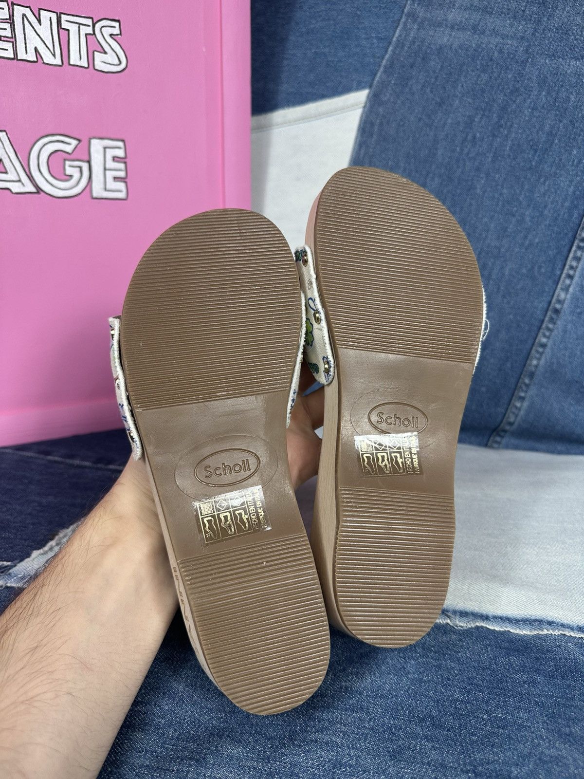 Ganni Ganni x DR. Scholl's Clog Slides Wooden Platform Sandals Size US 5 / IT 35 - 15 Thumbnail