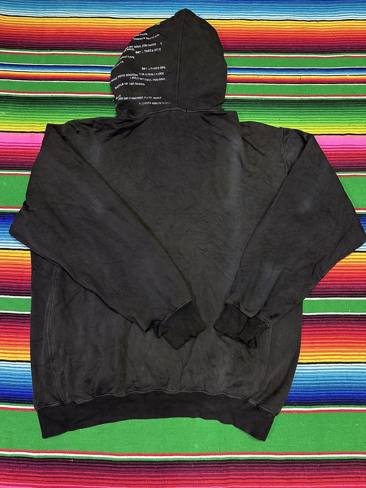 Band Tees 💥Punk Distress Hoodie💥 Distress Hoodie Punk Ovp💥 Size US XL / EU 56 / 4 - 10 Thumbnail