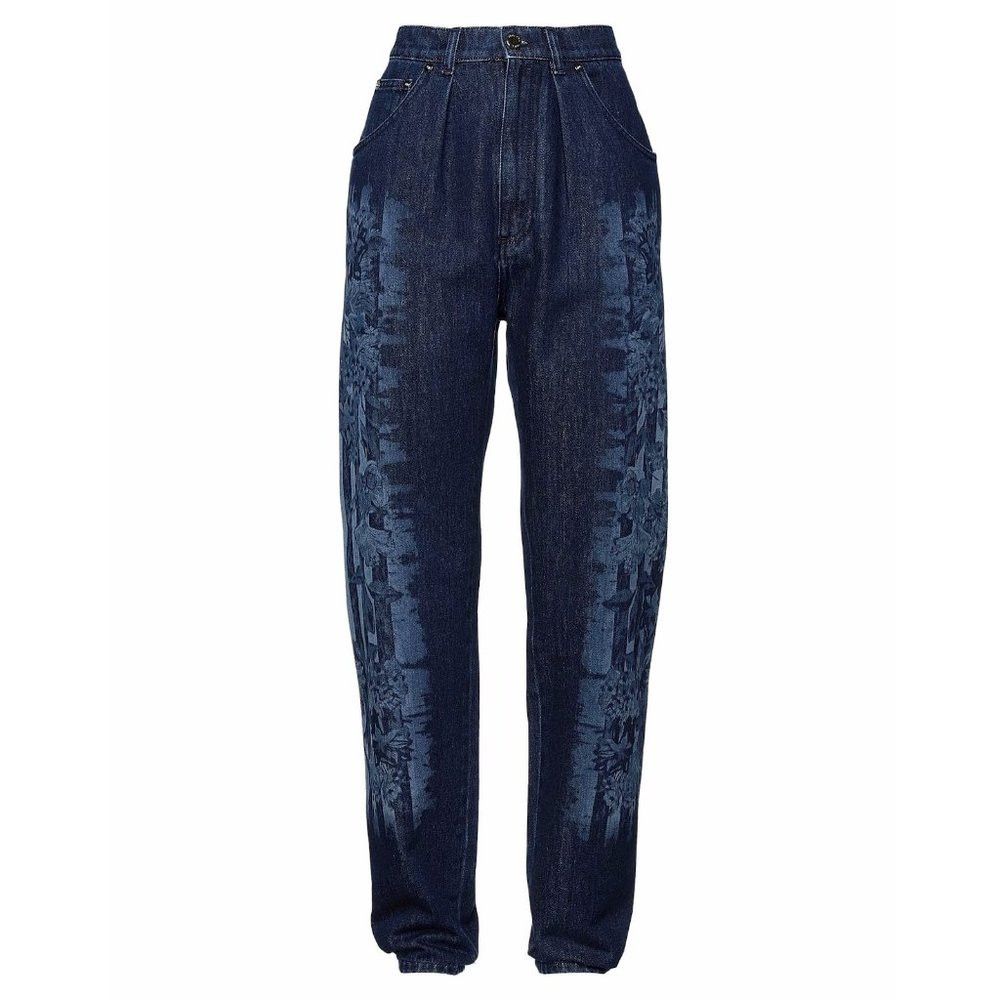 Alberta Ferretti NWT New Alberta Ferretti Floral High-Rise Italy Jeans 8 Size 30" / US 8 / IT 44 - 2 Thumbnail
