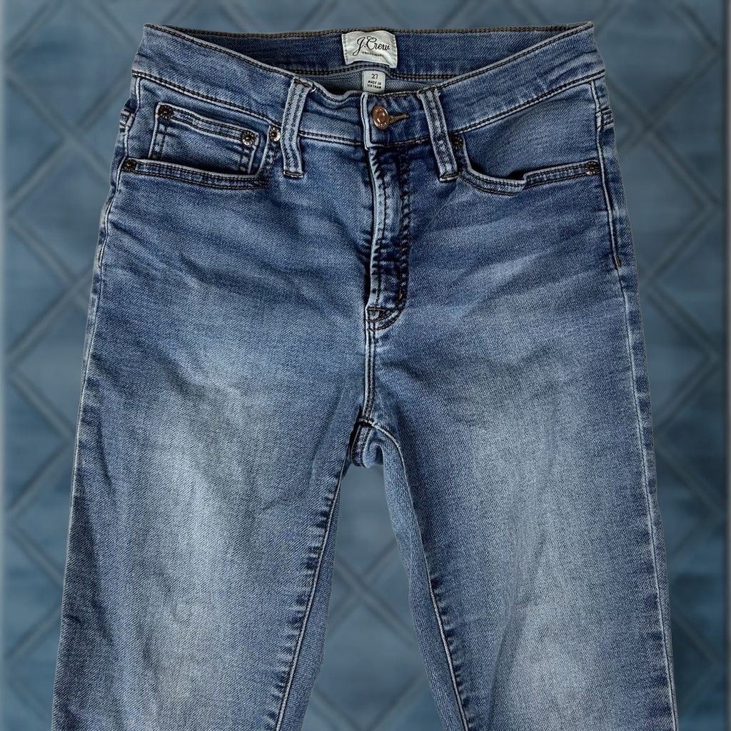 J.Crew J. Crew Skinny Jeans Women's 27 Mid Rise Stretch Blue Denim Medium Wash Casual Slim Fit 5-Pocket Design Womens Size 27" / US 4 / IT 40 - 1 Thumbnail