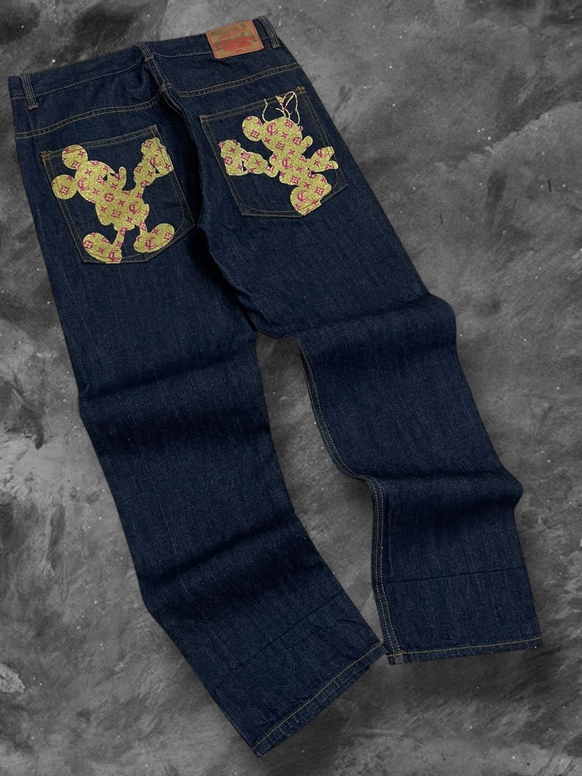 Japanese Brand Vintage Y2K Designer Japan LateComer Streetwear Mickey Denim Size US 32 / EU 48 - 2 Thumbnail