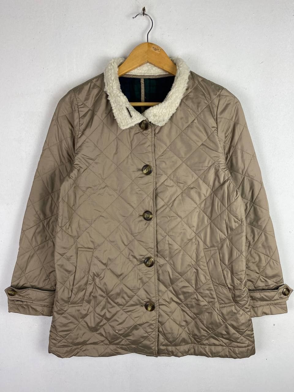 japanese brand quilted jacket flannel lining nice design