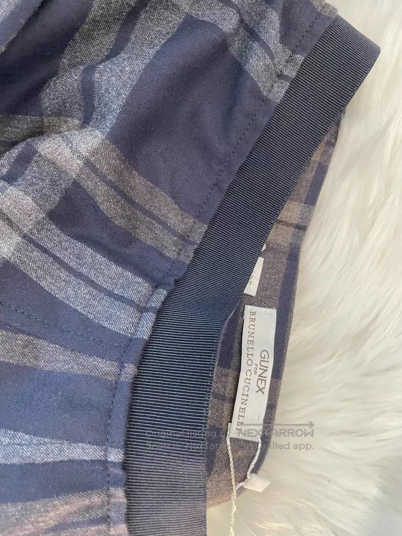 Brunello Cucinelli Brunello Cucinelli Navy Plaid Wool Skirt Size 26" / US 2 / IT 38 - 7 Thumbnail