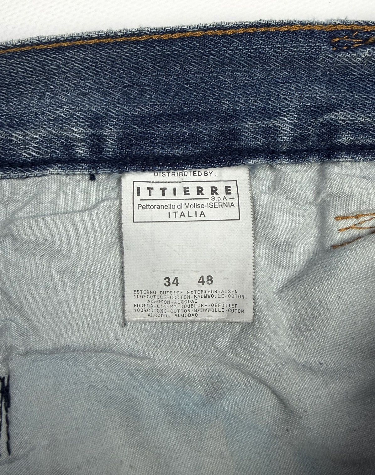 Dolce & Gabbana 00s Dolce & Gabbana Vintage Distressed Logo Jeans Blue Italy Size 34" / US 12 / IT 48 - 19 Thumbnail