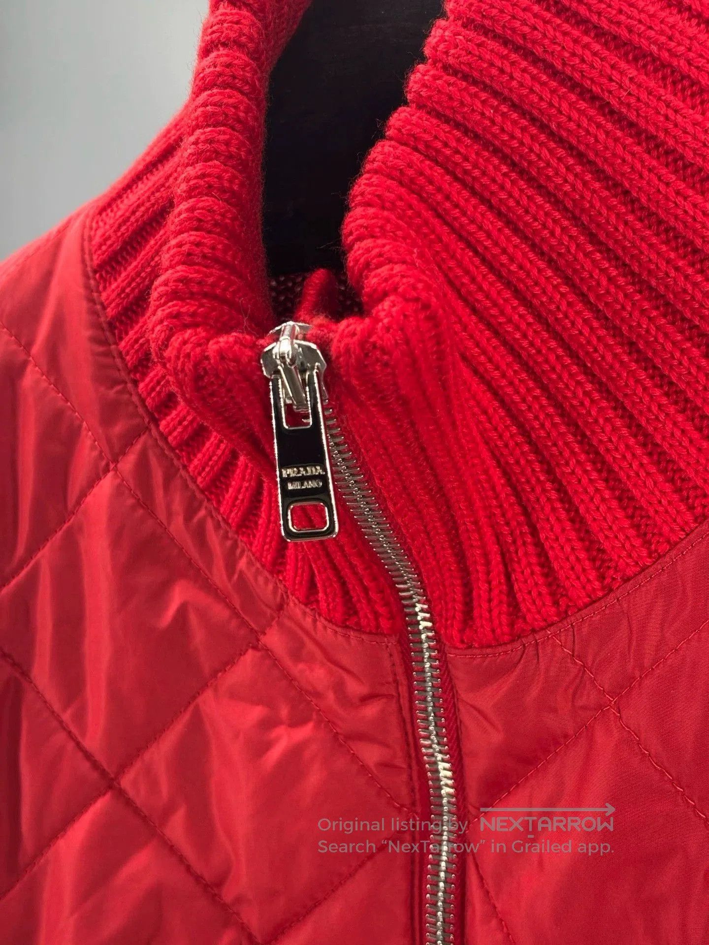 Prada red prada men's jacket with quilted front. Size US L / EU 52-54 / 3 - 2 Thumbnail