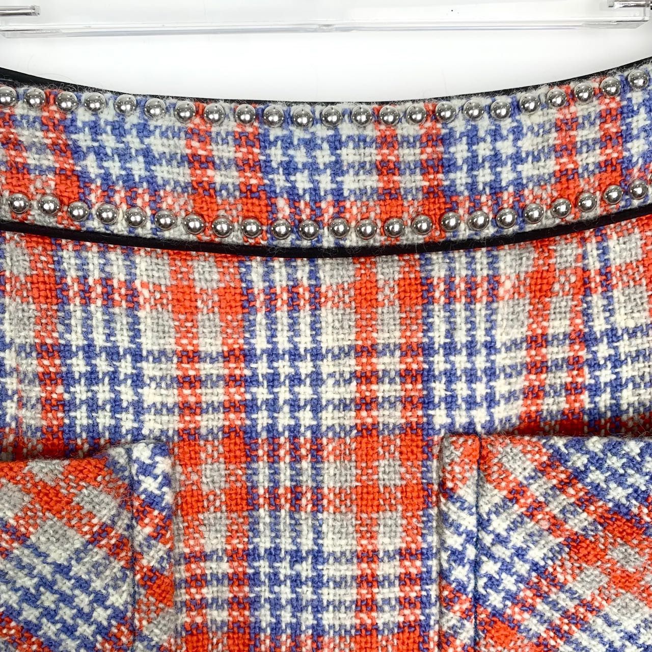 Miu Miu Miu Miu Color-block Beaded Plaid Tweed Casual Skirt K26WX Size 26" / US 2 / IT 38 - 3 Thumbnail