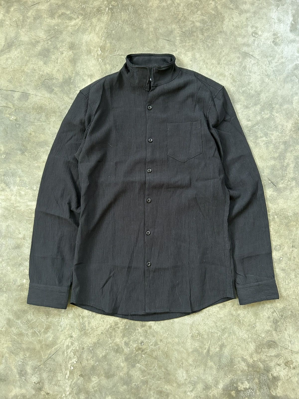 Japanese Brand black peace now button up bat collar shirt | Grailed