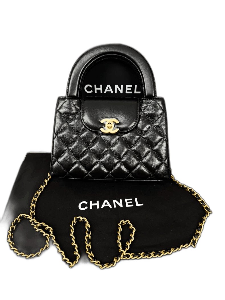 Chanel Kelly Bag With Dustbag And Box in Black, Women's