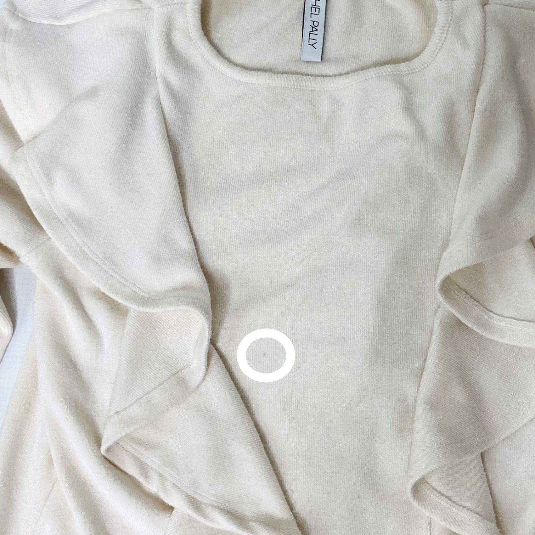 Rachel Pally Rachel Pally Blouse Long Sleeve Ivory Size S Puff Sleeve Rub Ruffle Top Crew Neck Knit Size S / US 4 / IT 40 - 5 Thumbnail
