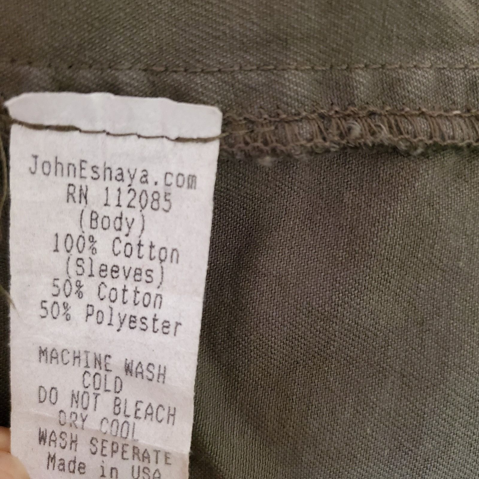 Anthropologie John Eshaya Cargo Utility Jacket Hooded Jacket Olive Green S Size M / US 6-8 / IT 42-44 - 7 Thumbnail