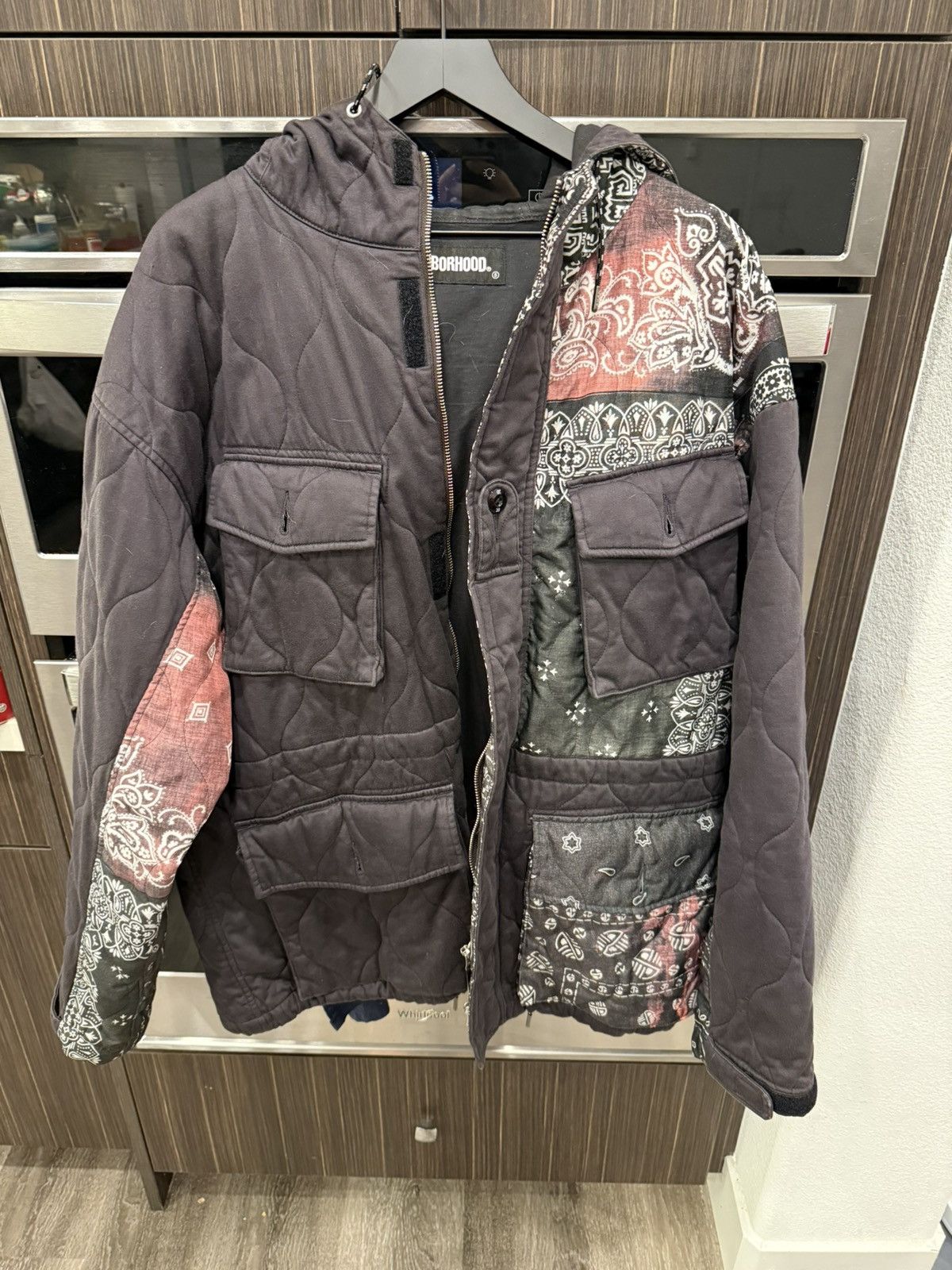 Neighborhood Neighborhood SMOCK . MOD / CE-JKT sulfur bandana quilted Size US XL / EU 56 / 4 - 1 Thumbnail