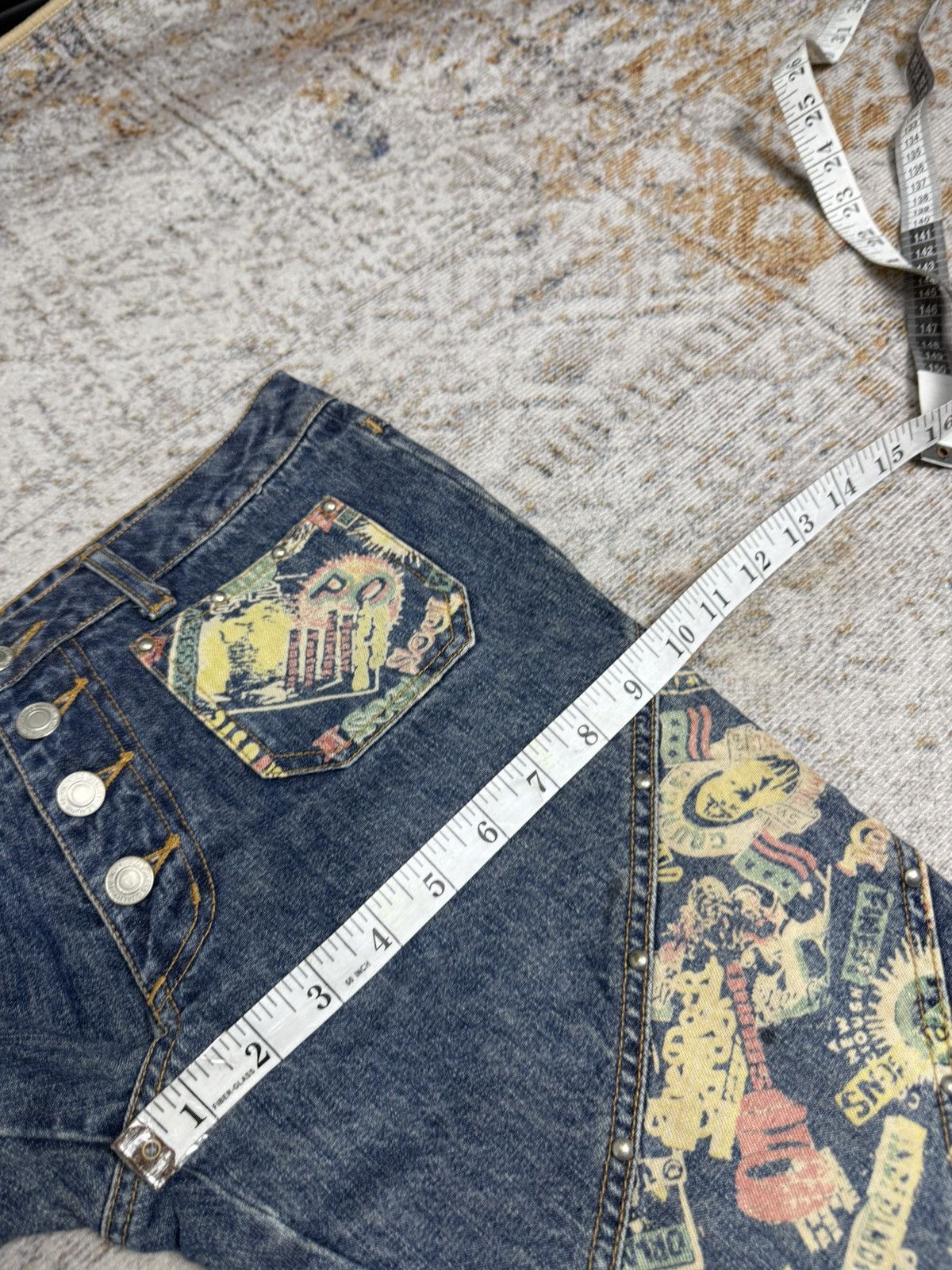 Tornado Mart Cat ifsix style y2k denim pants Size US 29 - 11 Thumbnail
