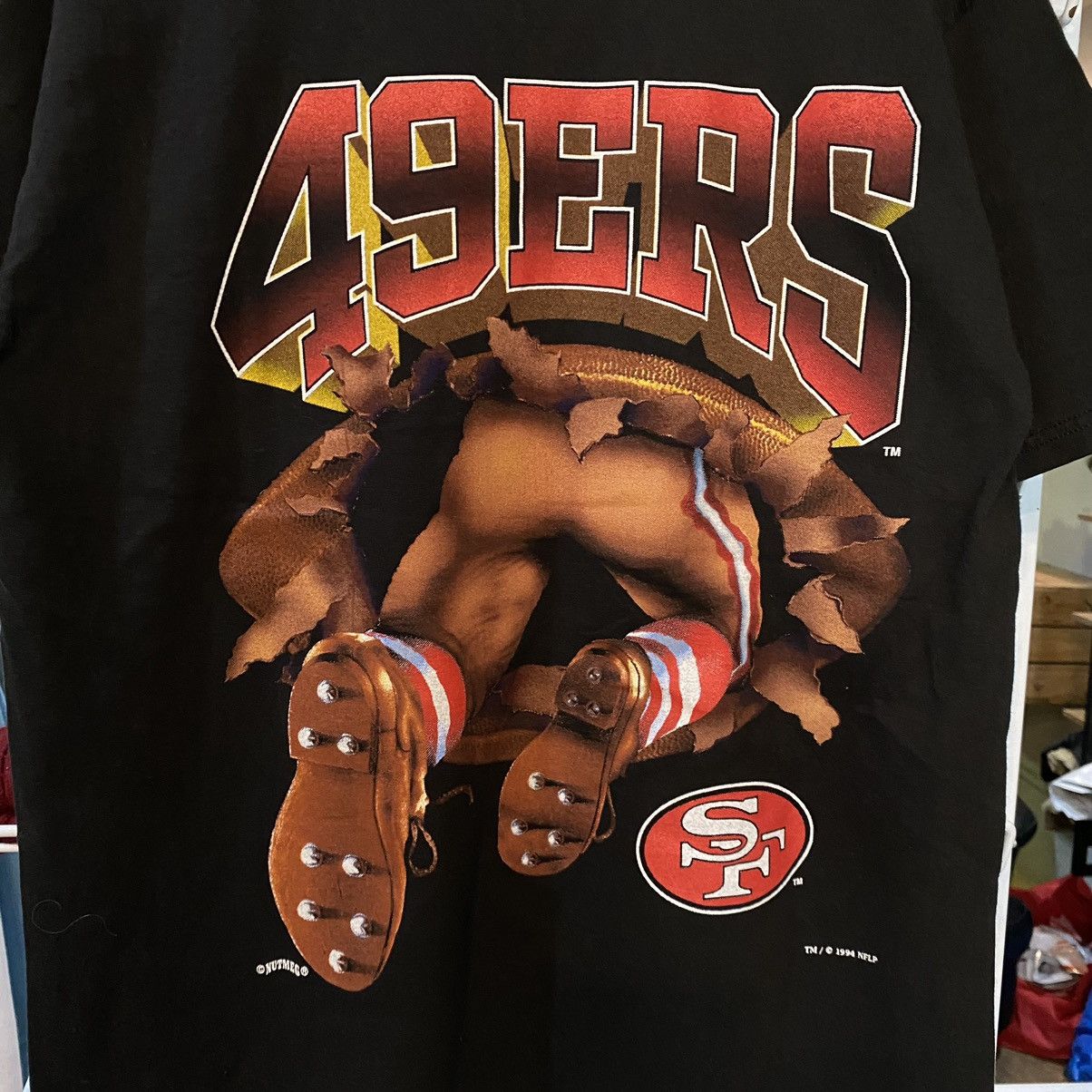 NFL × Salem Sportswear × Vintage Vintage 1994 San Francisco 49Ers Gold Miner Football T-Shirt Size US XL / EU 56 / 4 - 6 Thumbnail