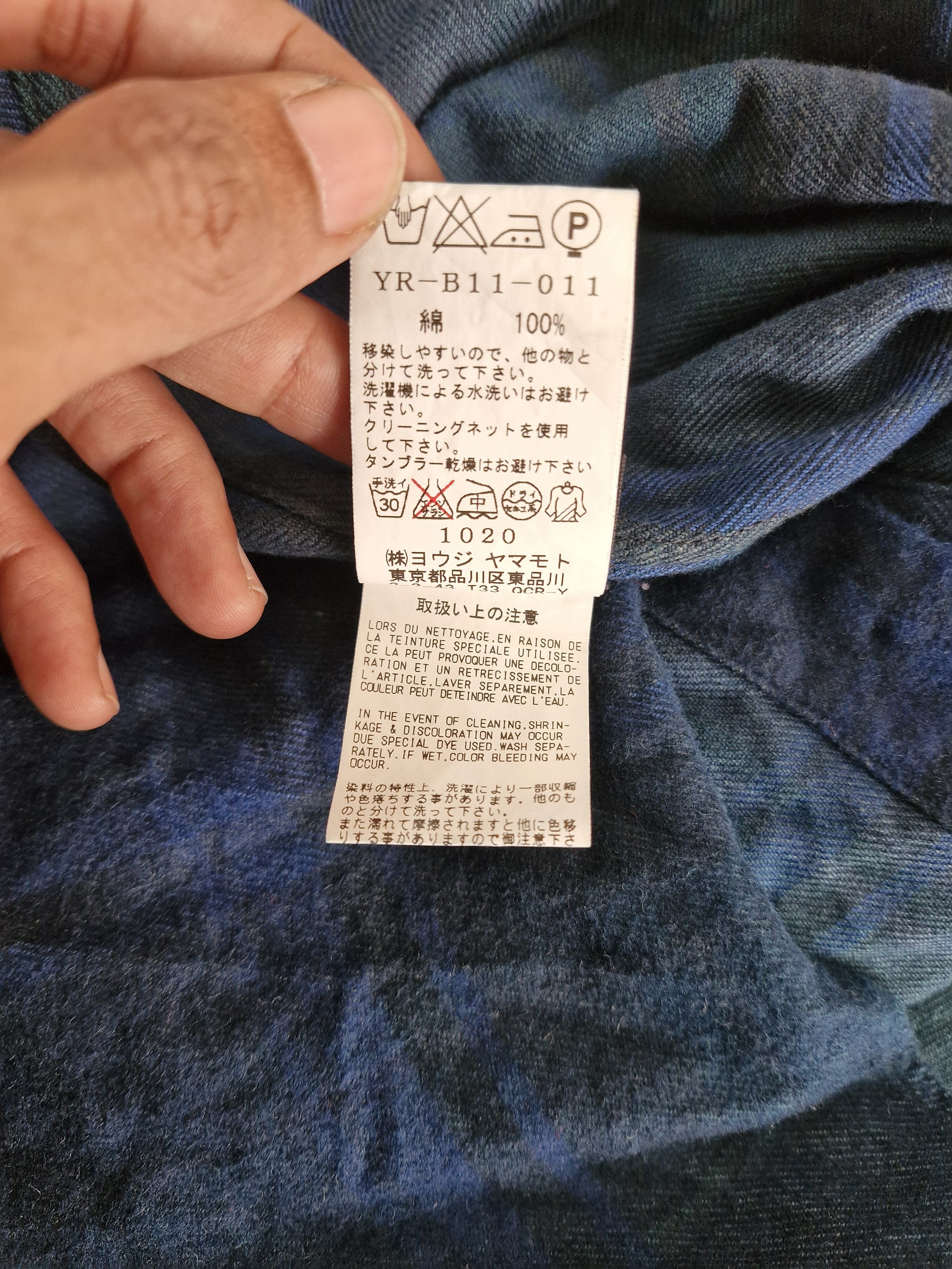 Y's Y's Indigo Yohji Yamamoto Plaid Blouse Size M / US 6-8 / IT 42-44 - 8 Thumbnail