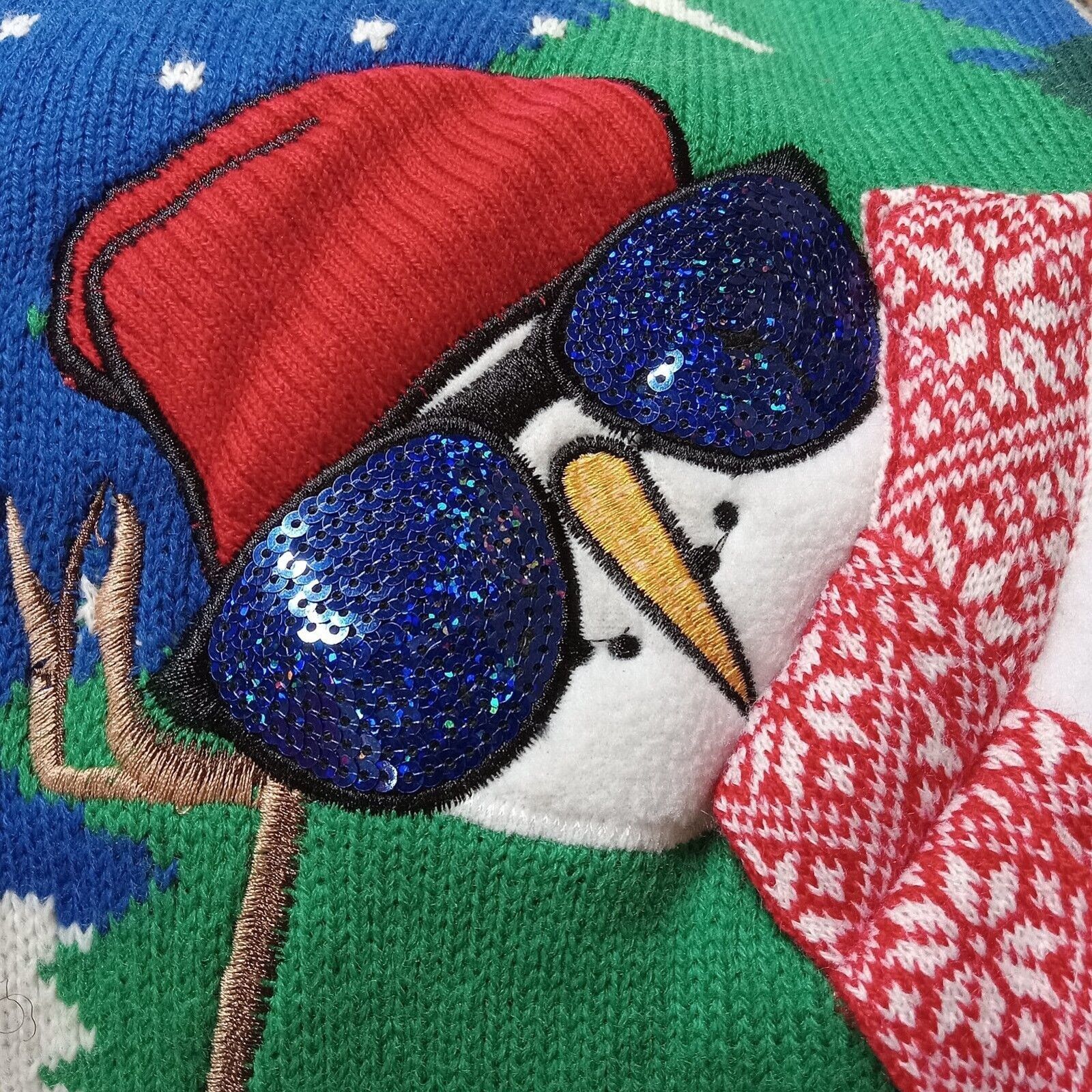 & Other Stories Jolly Sweaters Embroidered Snowman Sweater L Winter Blue Size L / US 10 / IT 46 - 3 Thumbnail