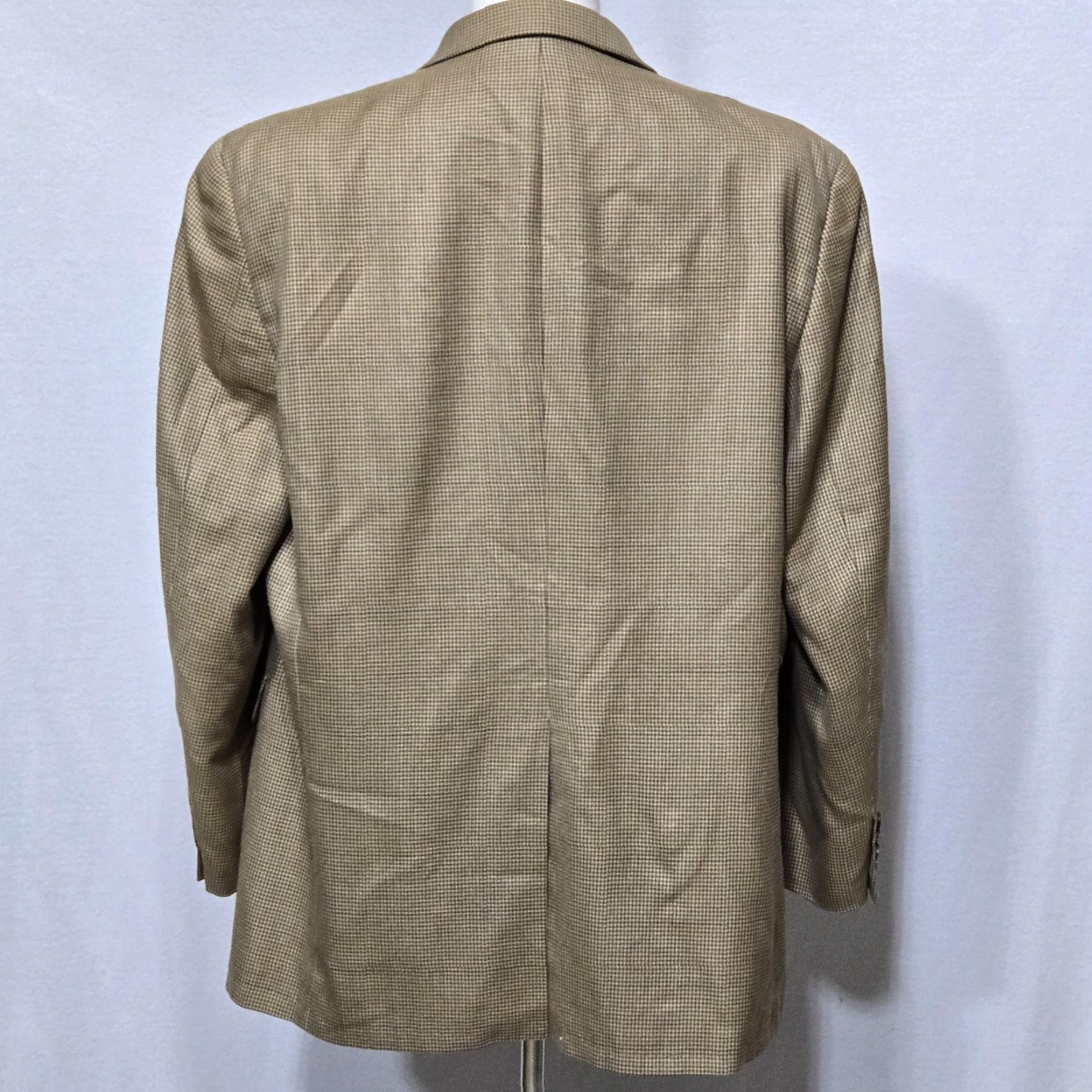 Ralph Lauren Ralph Lauren Blazer Mens 46 Long Tan Houndstooth Silk Wool Sport Coat Dillard's Size 46R - 6 Thumbnail
