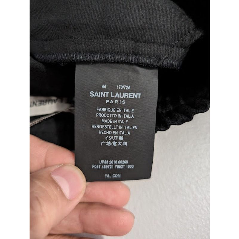 Saint Laurent Paris o1rshd1 Wool Twill Jogging Pants in Black Size US 28 / EU 44 - 16 Thumbnail