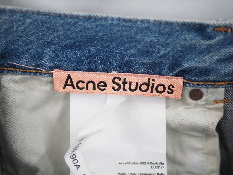 Acne Studios Acne Studios Blue Mud Damage Jeans Size US 33 - 7 Thumbnail
