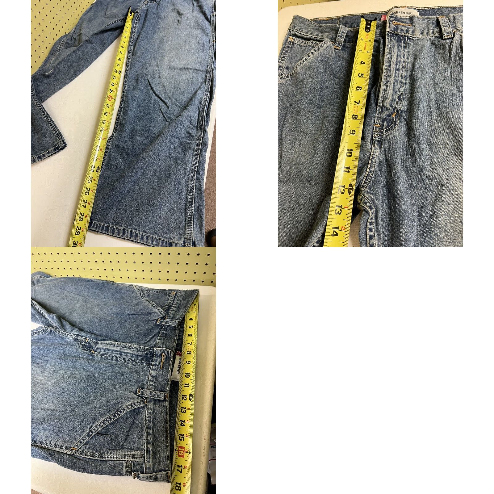 Levi's VINTAGE Levi's Carpenter Jeans Mens 36x30 Loose Straight Med Wash Distressed Size US 36 / EU 52 - 8 Thumbnail