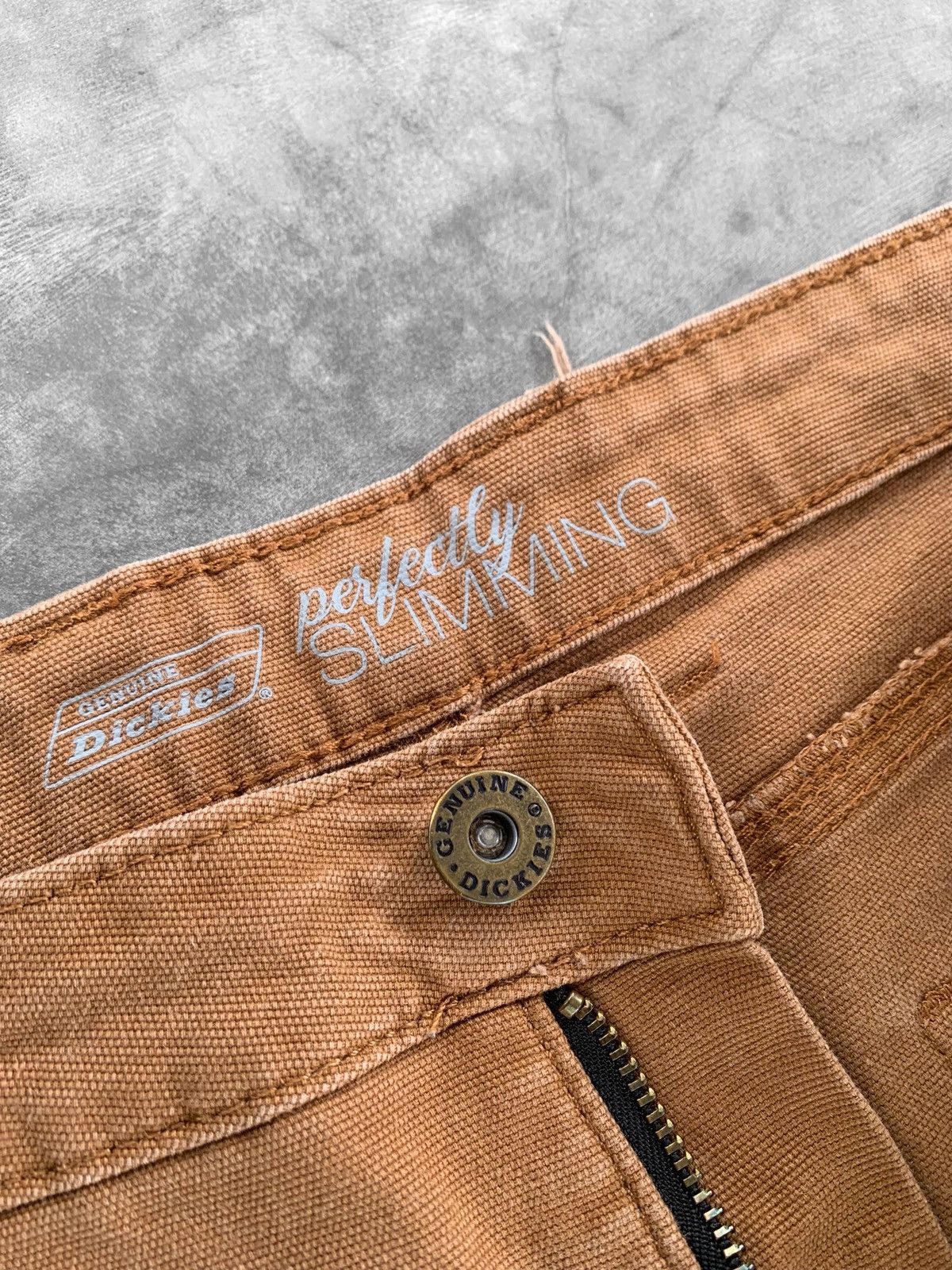 Dickies Vintage Dickies Carpenter Pants Brown Unfinsihed Size US 31 - 8 Thumbnail