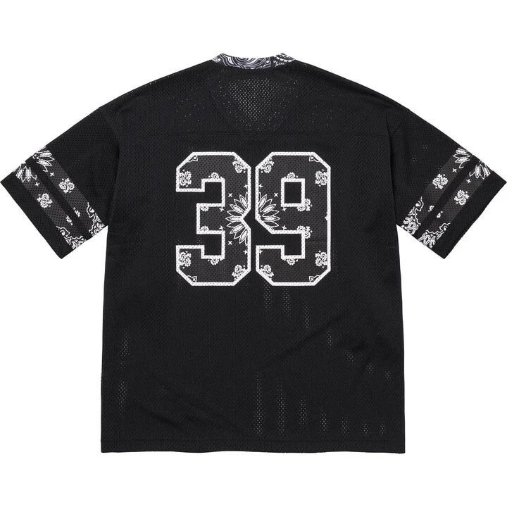 Supreme Supreme Black Bandana Football Jersey (SS25) | Grailed