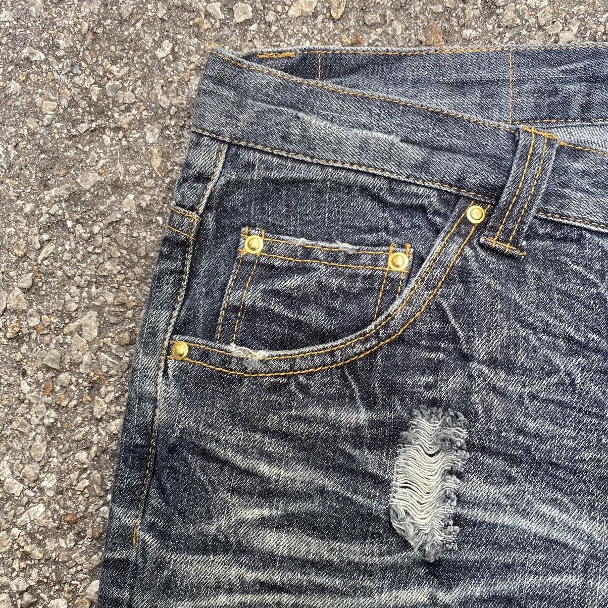 If Six Was Nine Flare Jeans Lowbox Low Rise Distressed Denim Faded Boot Cut Size US 31 - 5 Thumbnail