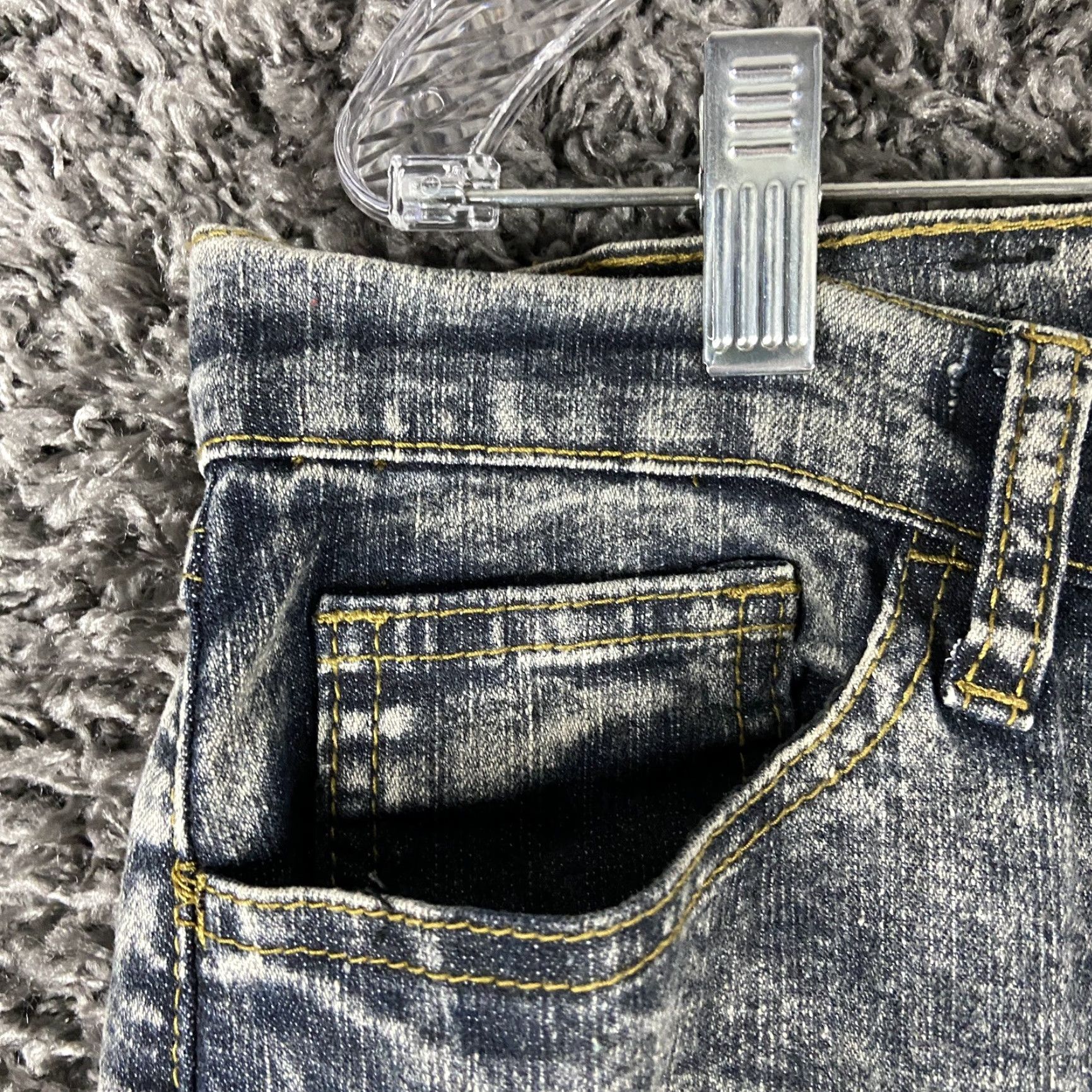 Vintage BE GIRL Butt Lifter Distressed Gray Skinny Jeans Women's Size 16 Size ONE SIZE - 5 Thumbnail