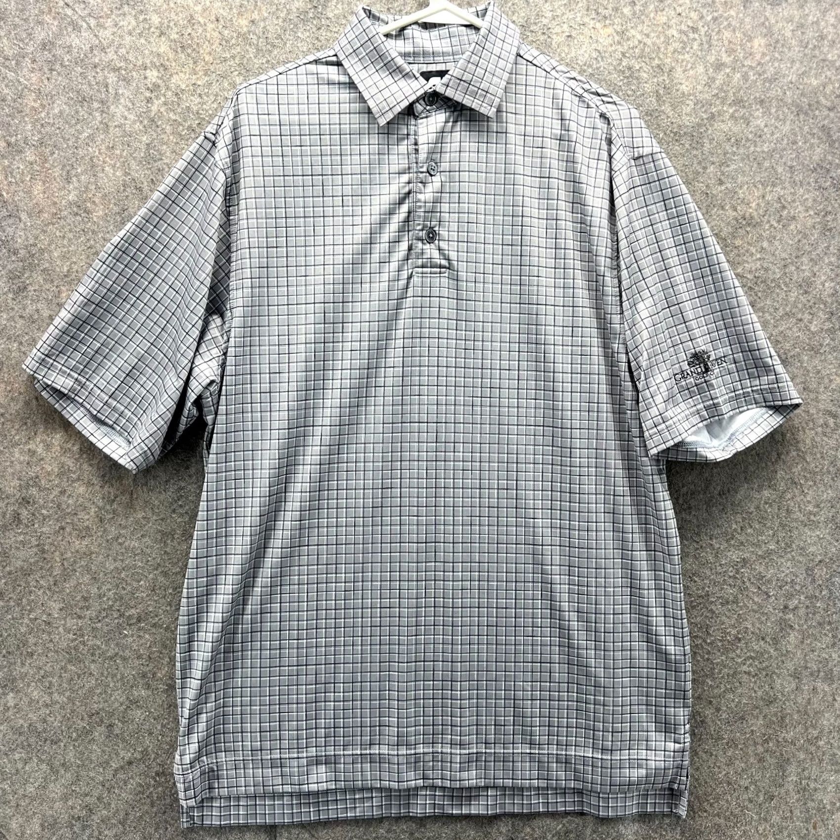 Footjoy VINTAGE FootJoy Polo Shirt Mens Medium Gray Performance Stretch Grand Haven Golf Club Shirt Size US M / EU 48-50 / 2 - 2 Thumbnail