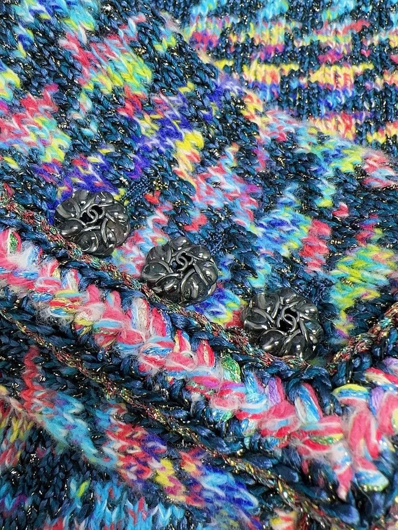 Chanel Chanel Colorful Houndstooth Tweed Jacket Size M / US 6-8 / IT 42-44 - 4 Thumbnail