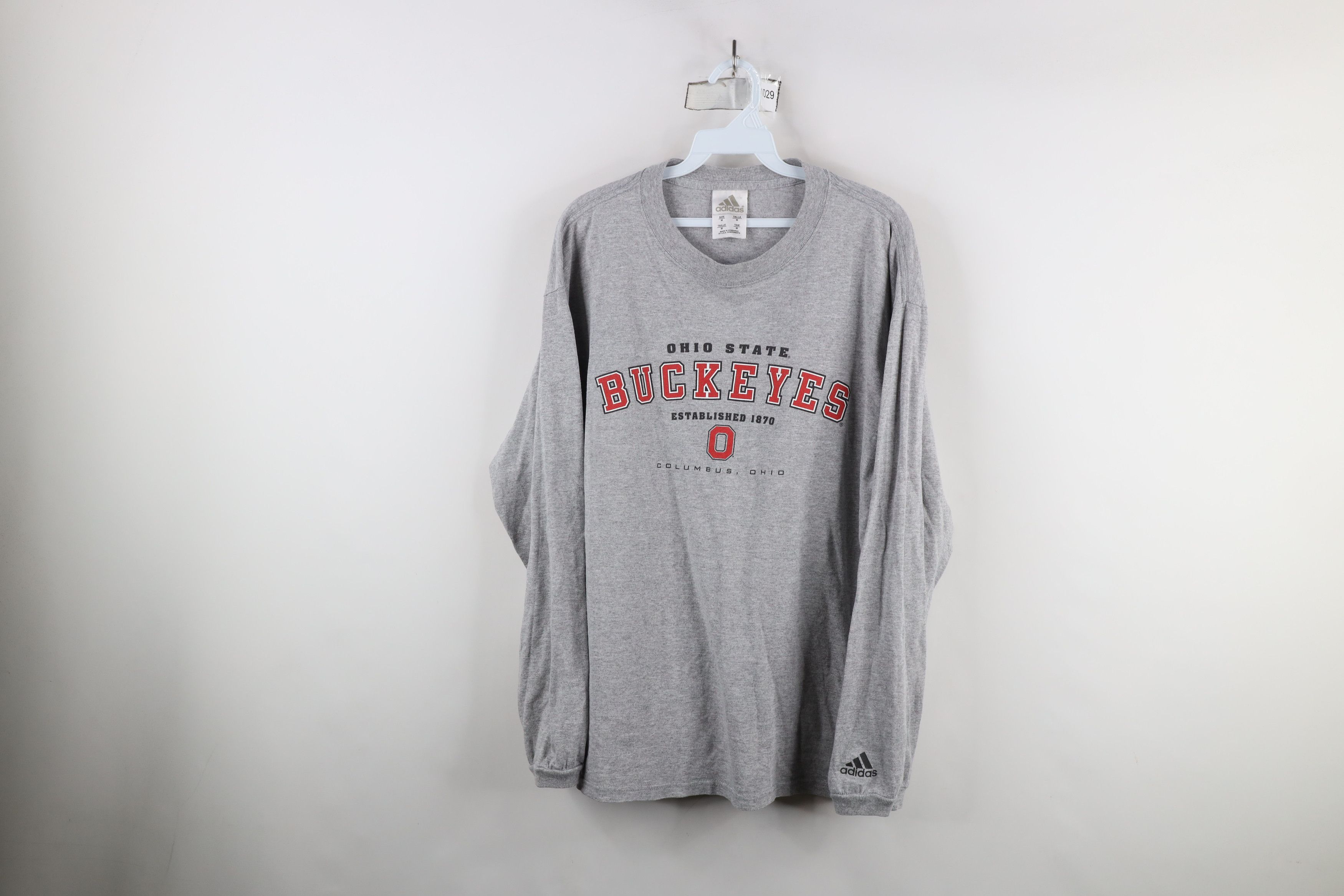 Adidas × Vintage Vintage 90s Adidas Ohio State University Long Sleeve T-Shirt Size US M / EU 48-50 / 2 - 1 Thumbnail