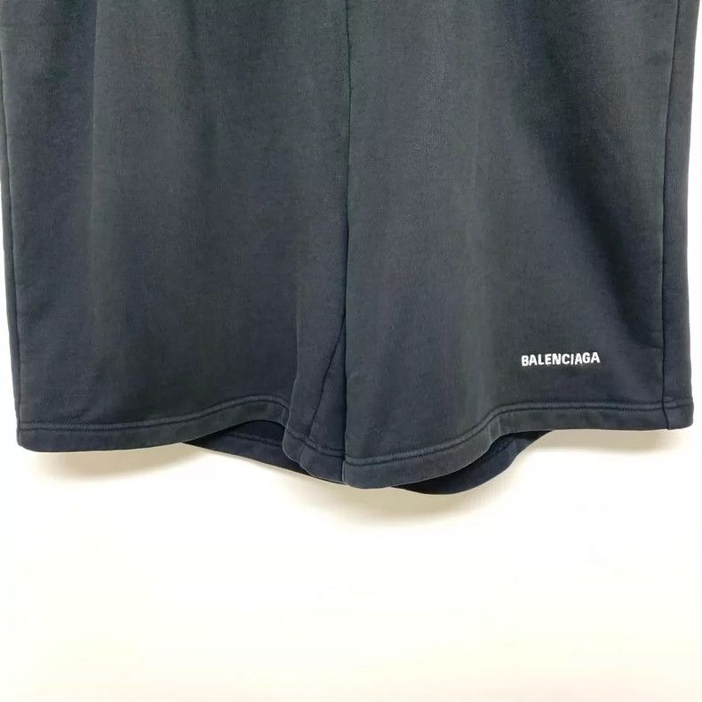 Balenciaga Balenciaga size XS Black embroidered logo shorts Size US 27 - 4 Thumbnail