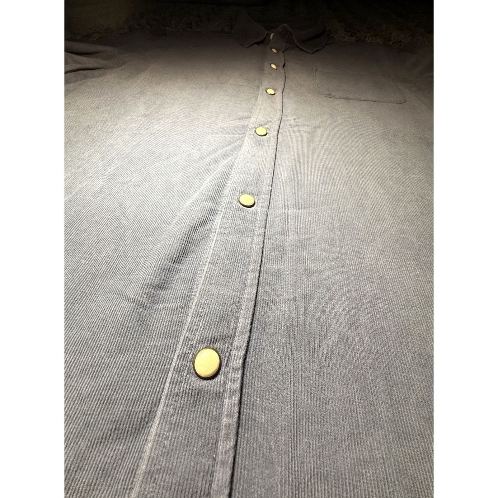 Marine Layer Marine Layer Button Down Mens Large Blue Washed Long Sleeve Pearl Snap Size US L / EU 52-54 / 3 - 2 Thumbnail