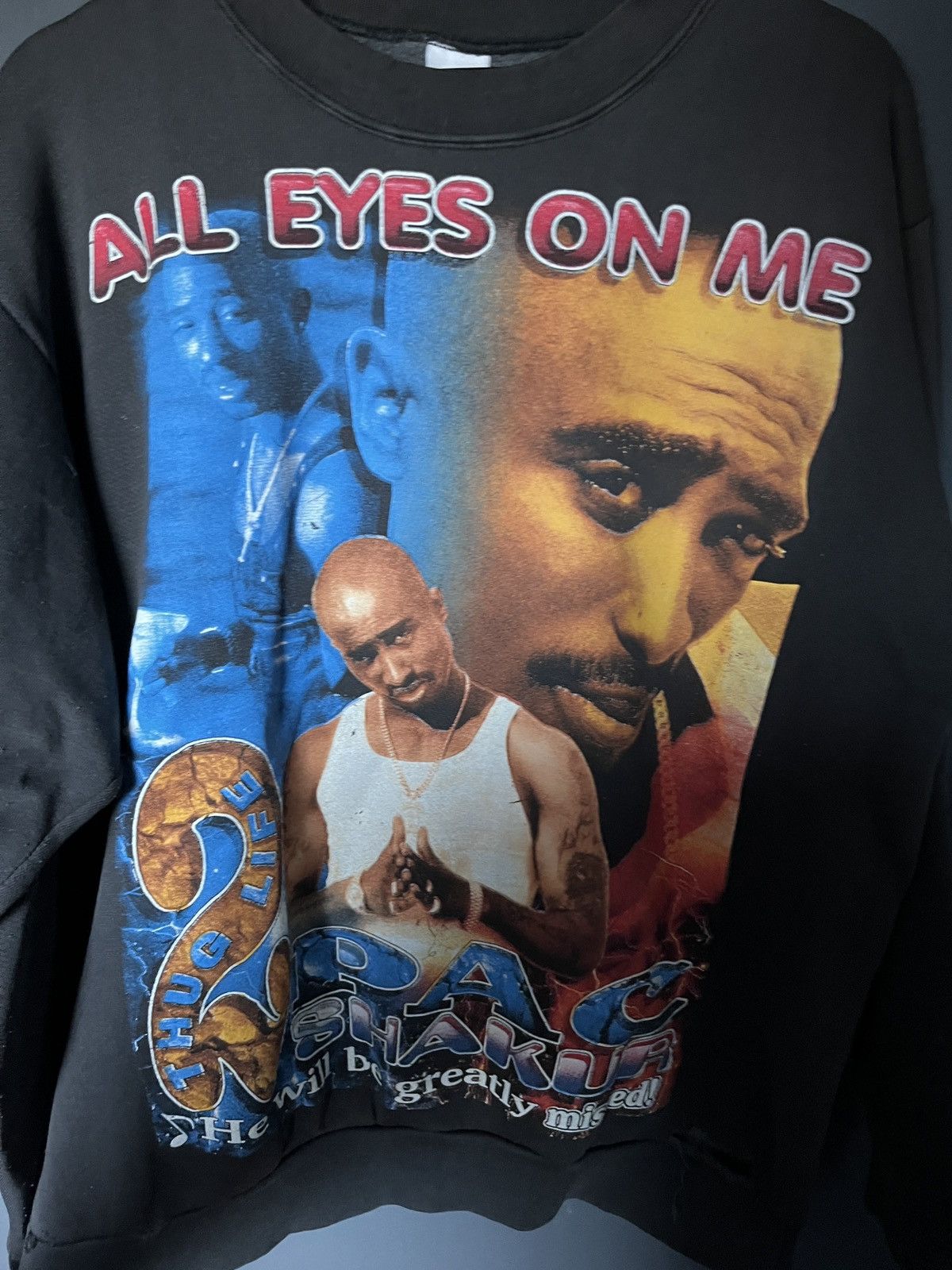 Rap Tees Vintage 2pac Rap Crewneck Sweater Size Large Size US L / EU 52-54 / 3 - 5 Thumbnail