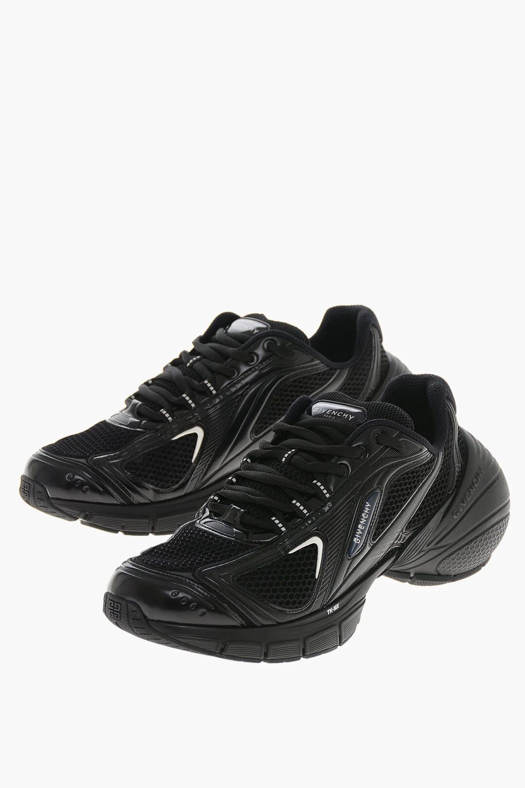 Givenchy og1mm0326 Honeycomb Nylon Low-Top Sneakers in Black Size US 7 / EU 40 - 2 Thumbnail
