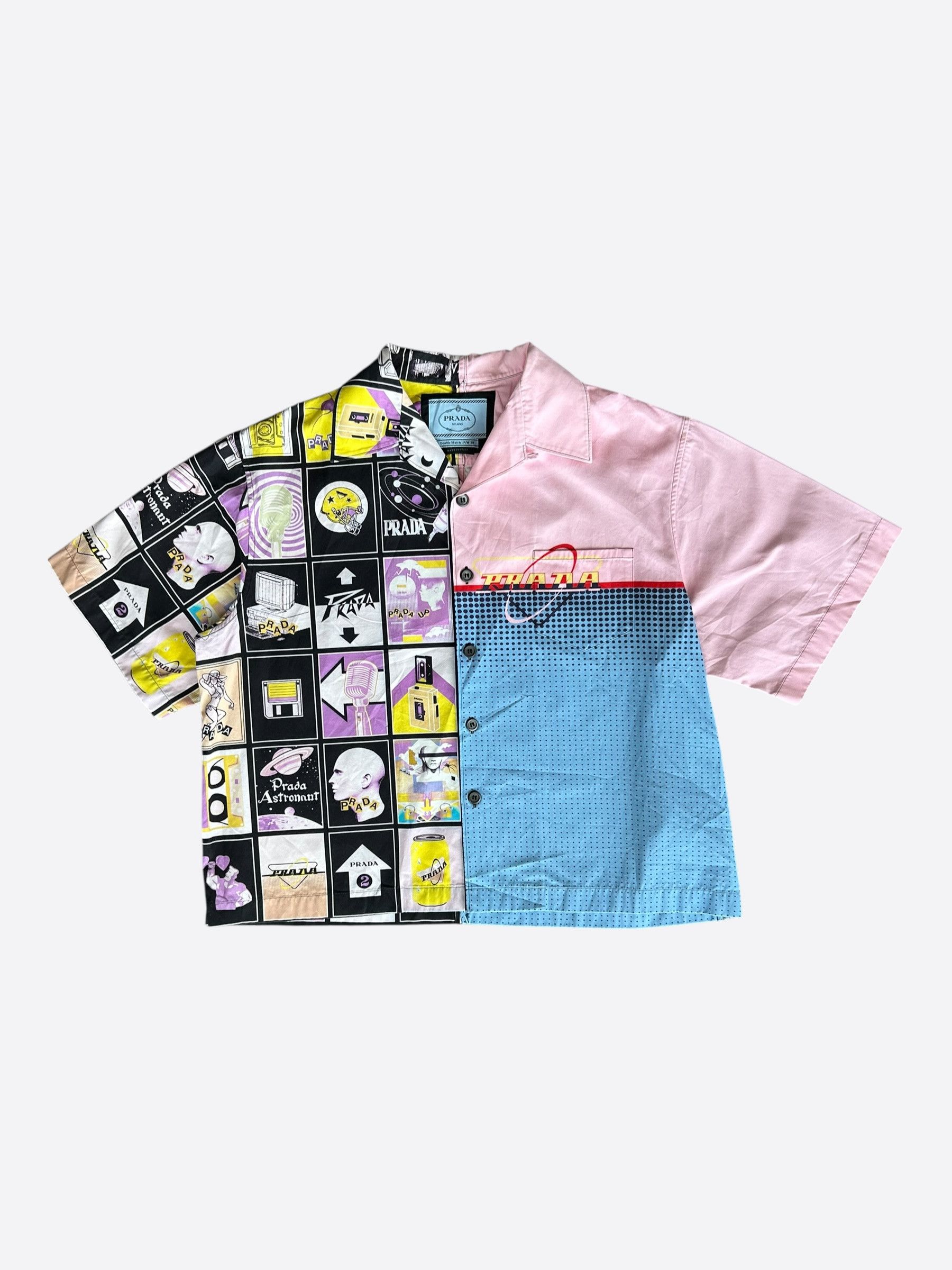 Prada Prada Multicolor Double Match Split Bowling Shirt Size US XL / EU 56 / 4 - 1 Thumbnail