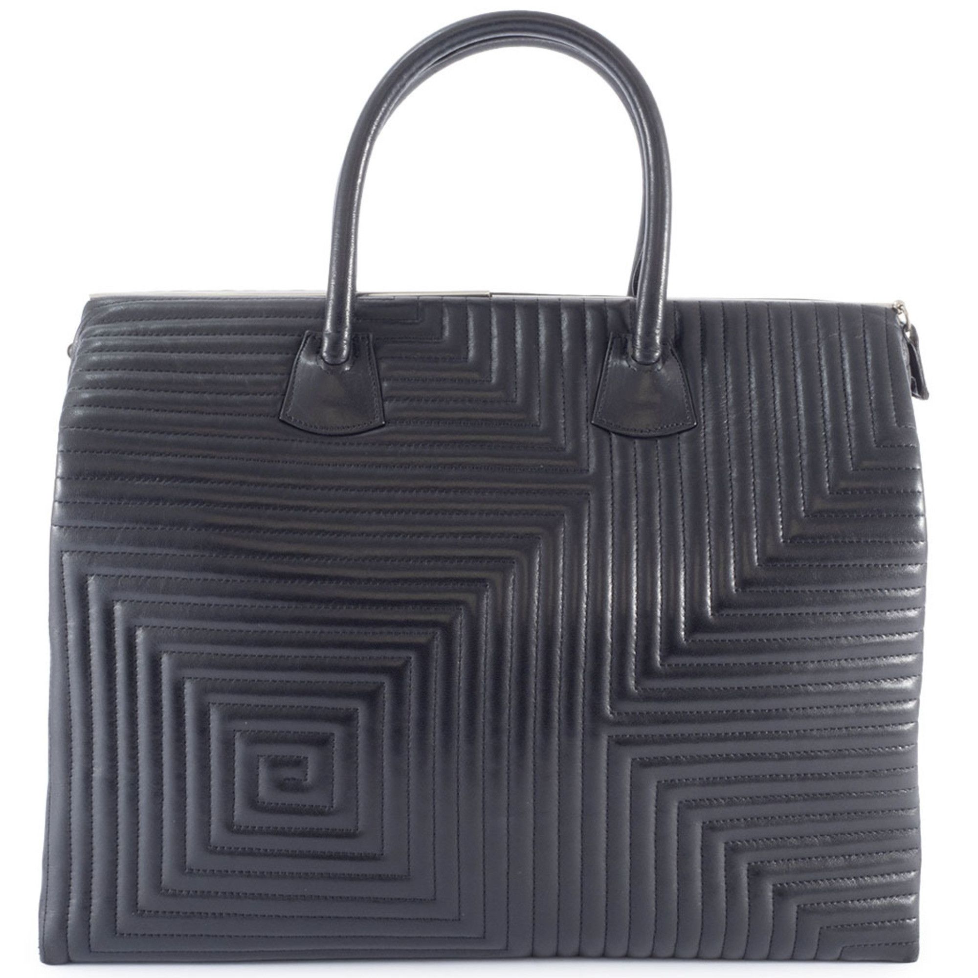 Bally Bally quilted handbag in black leather. Women's square tote bag. Size ONE SIZE - 1 Thumbnail