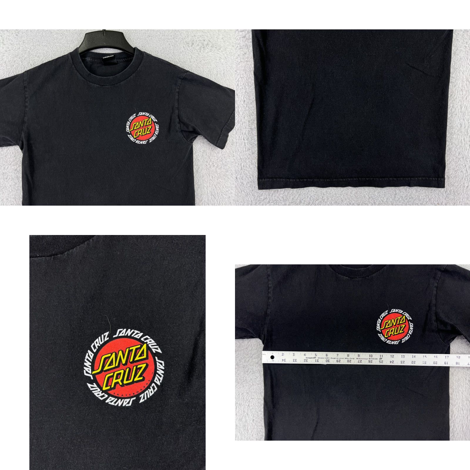 Vintage Santa Cruz Shirt Mens Small Black Crew Print Round Logo Skate Beach Size US S / EU 44-46 / 1 - 8 Thumbnail