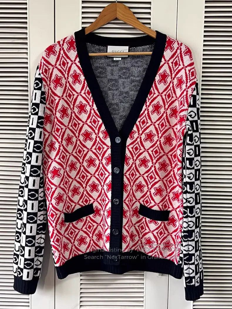 Gucci Gucci Knitted cardigan coat Size L / US 10 / IT 46 - 1 Thumbnail