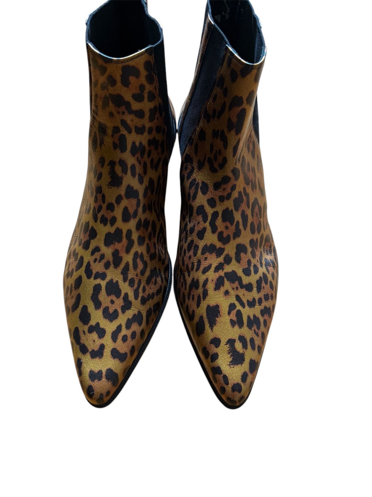 Saint Laurent Paris Runway Leather Cheetah Print Boots x Hedi Slimane Size US 10 / EU 43 - 2 Thumbnail