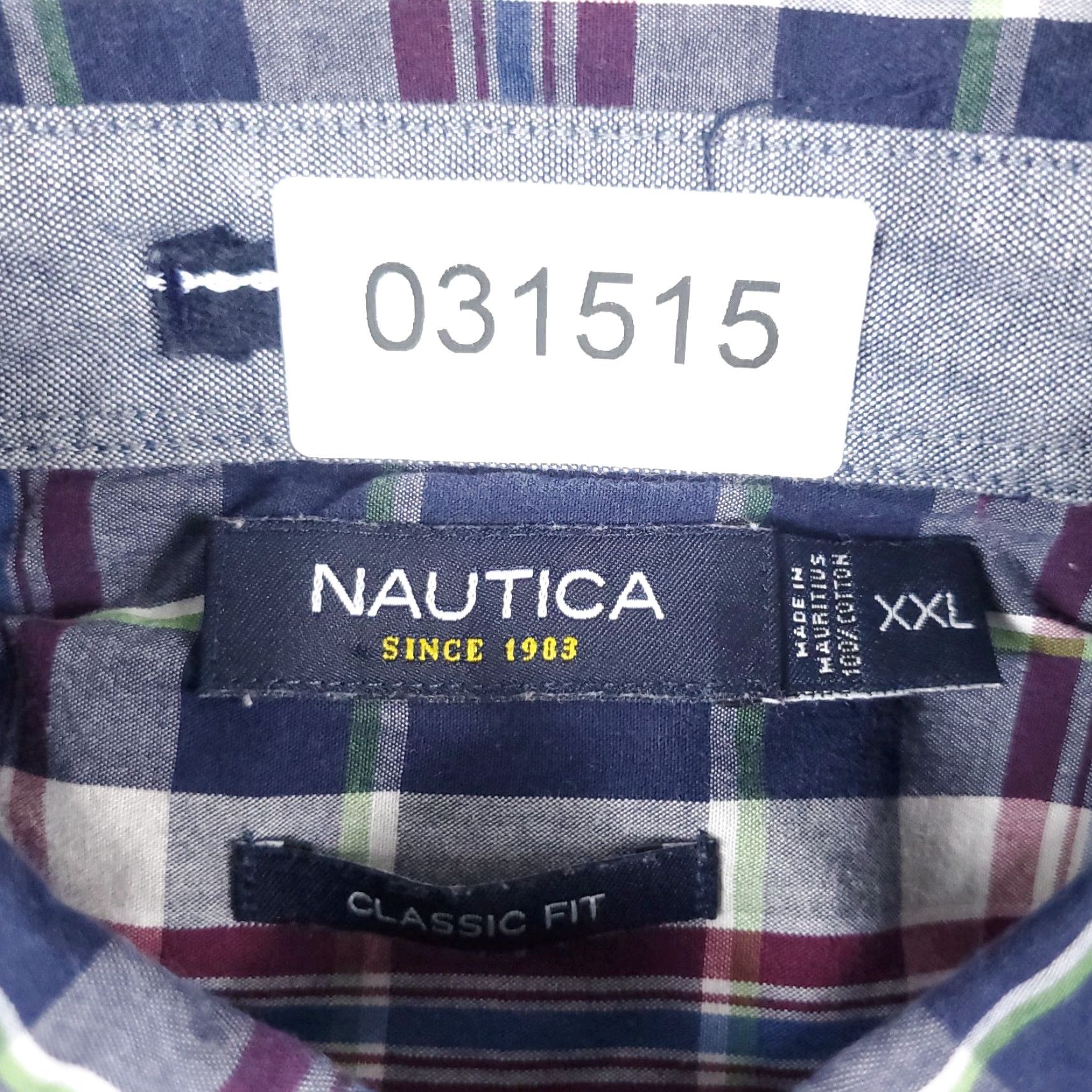 Nautica Nautica Shirt Mens 2XL Button-Down Plaid Long Sleeve Purple Blue Size US XXL / EU 58 / 5 - 7 Thumbnail