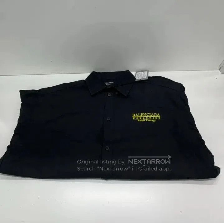 Balenciaga Balenciaga Black Logo Casual Long Sleeve Shirt. Size US M / EU 48-50 / 2 - 3 Thumbnail
