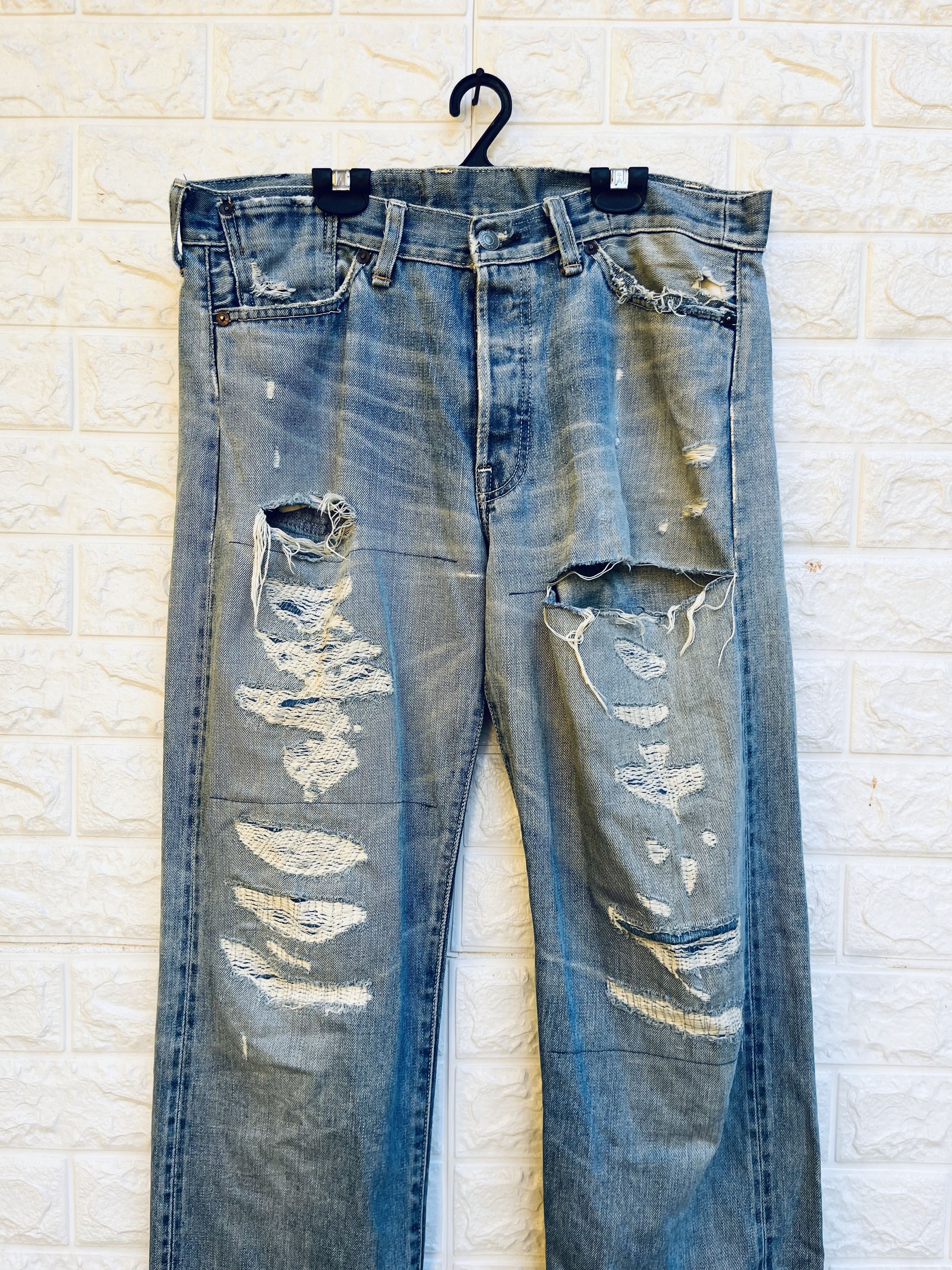 Levi's Vintage Clothing × Vintage Vintage Levis Big E Selvage Designed Fashion Style Size US 33 - 3 Thumbnail